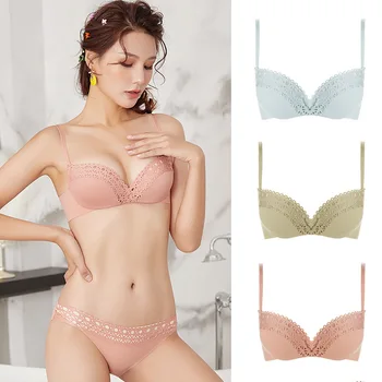 

Spring and Summer New Medium Model Cup Comfortable Bra Small Chest Gathered Girl Underwear Ladies No Steel Ring Bra Biustonosz