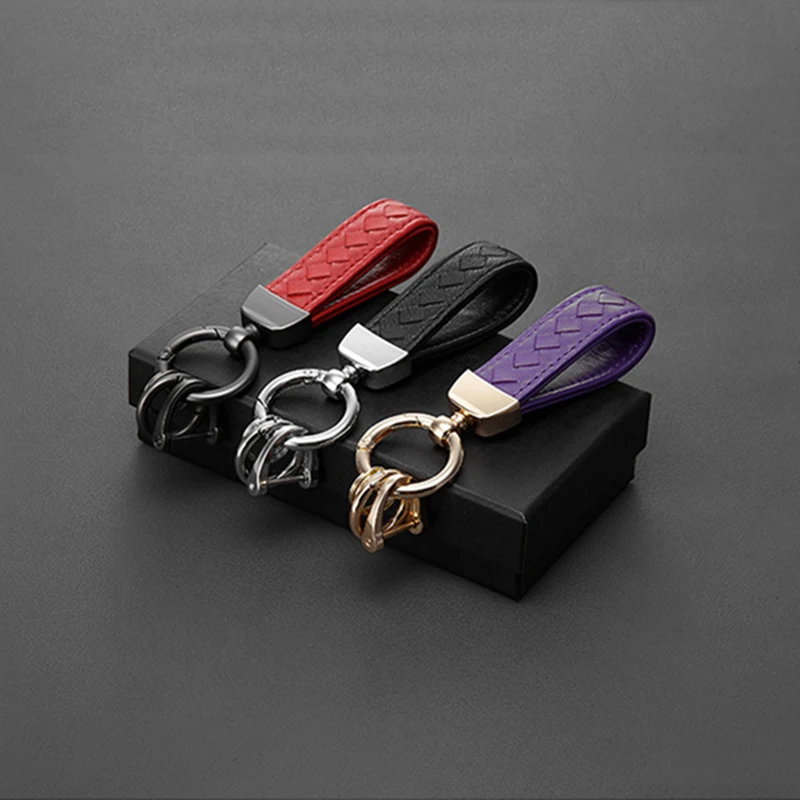 

Nuevo llavero Retro de cuero genuino de moda para BMW Audi Benz Honda Land Rover Lexus accesorios regalos