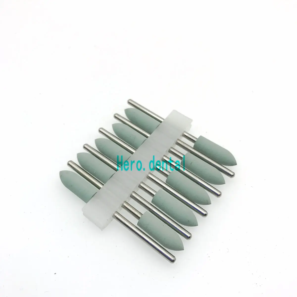 Type 146 Dental Silicone Rubber Resin Base Hidden Denture Polishing Burs 10pcs light green photo