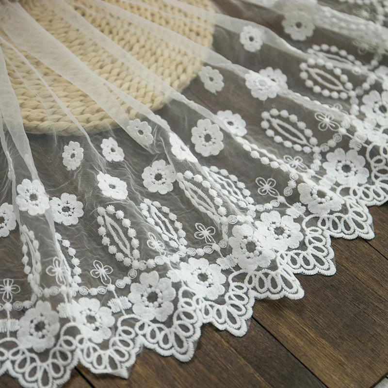 

fadesen 2yards white lace fabric 32cm width Trim Ribbons DIY Sewing Handmade Materials Garment Accessories New Arrival wholesale