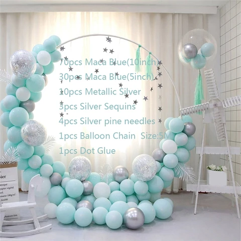 Pink Gray Balloon Garland Arch Birthday Balloons 1st Birthday Boy Girl Baby Shower Wedding Decoration Party Balloons