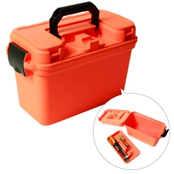 Boîte à munitions en plastique, style militaire, boîte de stockage légère, haute résistance, accessoire de munitions, caisse mallette de rangement de balles tactiques 