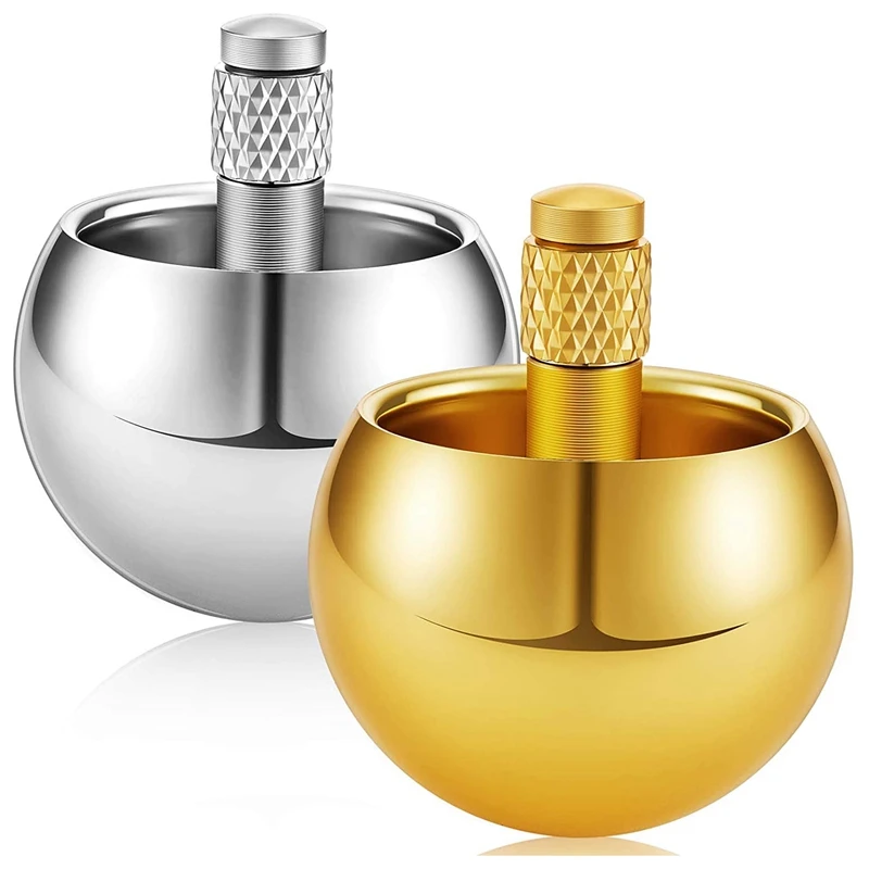 

2 Pieces Top Metal Flip over Top Gyroscope Stainless Steel Spinning Top Toy Physics Toy Scientific Educational Toys