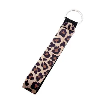 

Keychain Women Stripe Leopard Plant Key Chains Wallet Car Bag Multicolor Holder Accessories Men Gifts For Female Jewelry Ke Z3M2