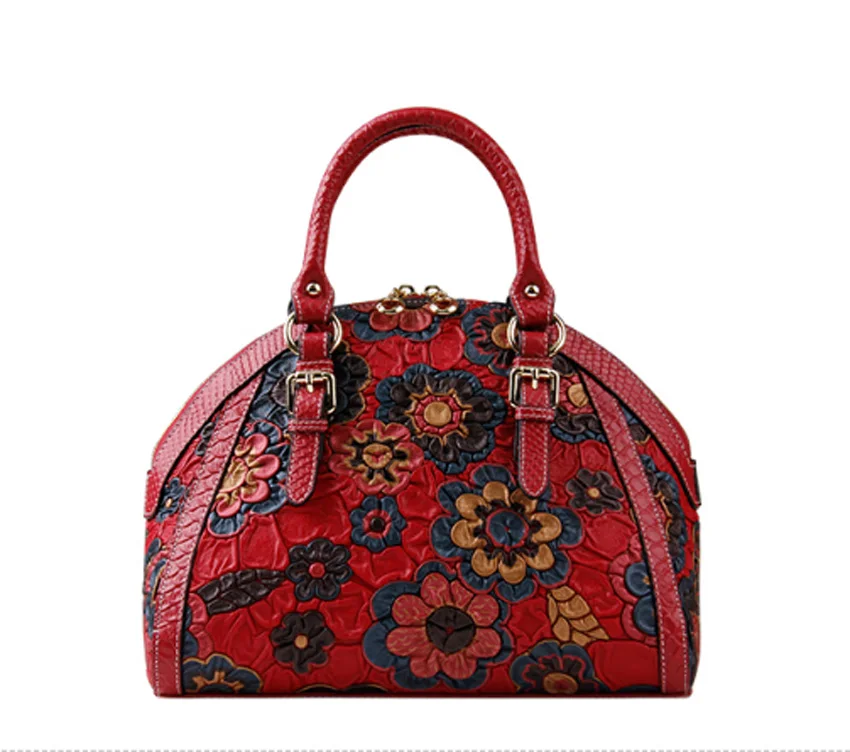 SUWERER новые женские сумки из натуральной кожи для женщин Роскошные сумки с тиснением брендовые сумки женские сумки дизайнерские сумки - Цвет: Красный