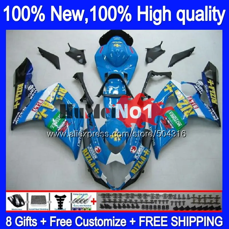 Комбинезоны для SUZUKI GSX R1000 GSXR-1000 2005 2006 21MC. 107 GSX-R1000 GSXR 1000 1000CC 05 K5 GSXR1000 05 06 обтекателя Синий - Цвет: No. 1