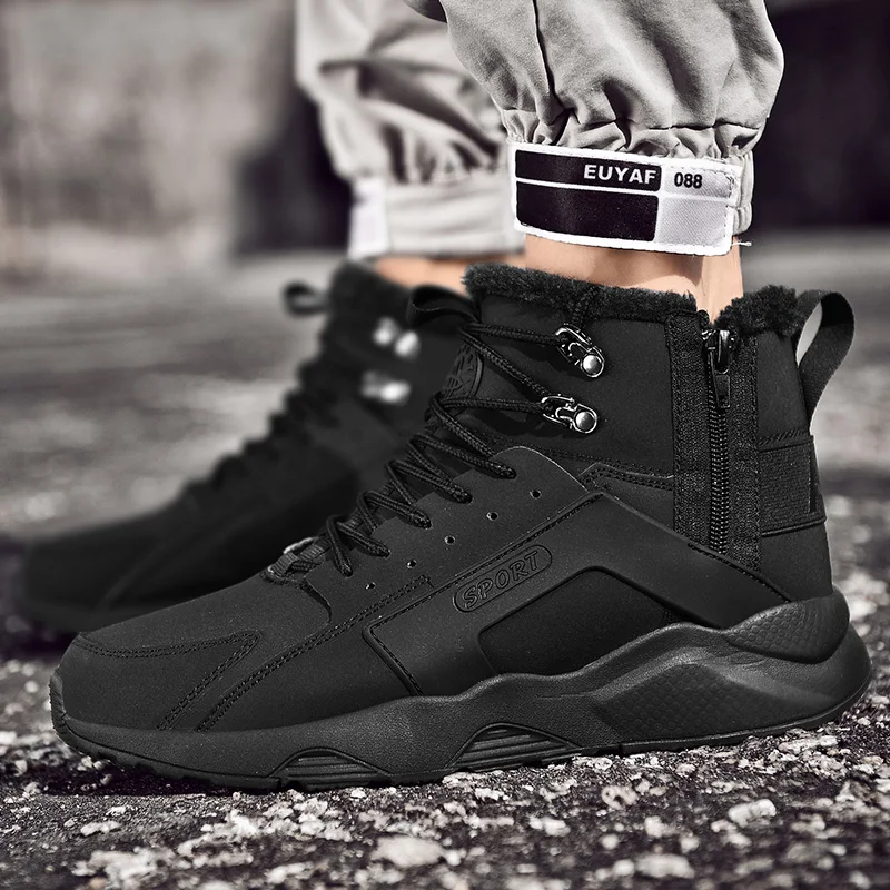 Winter Warm boots Hiking shoes botas tacticas hombre Hight top plus cotton outdoor shoes waterproof chaussures sport homme