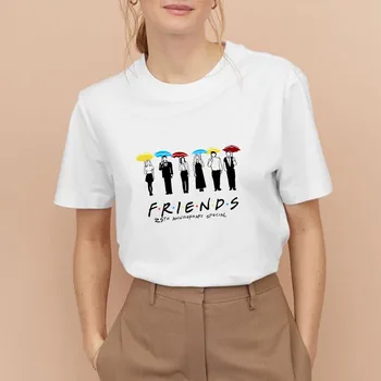 

Showtly Friends TV Show 25TH Anniversary Celebration Women T Shirt Thanksgiving Ulzzang Harajuku Tops