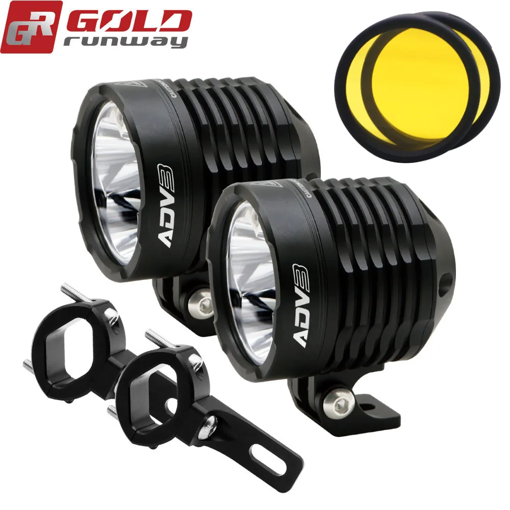 Противотуманные светодиодные фары для мотоцикла GOLDRUNWAY GR ADV3 30W XPL V5 12V|clamping clamp|clamp