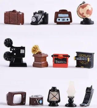 

Mini resin decoration Living room ornament Photo props furniture Figurines Miniatures Nostalgic camera