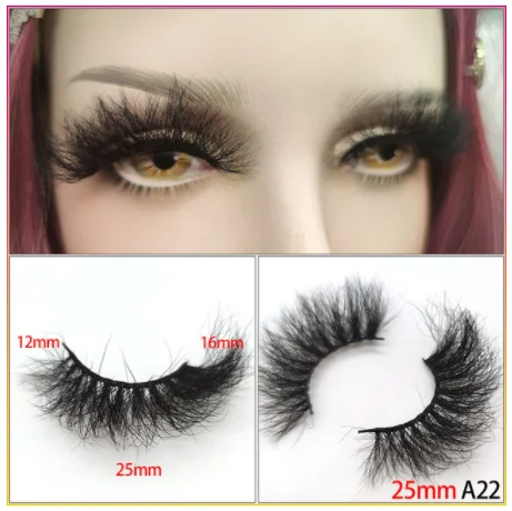 

3D 25mm Mink Hair False Eyelashes Natural Long Wispies Lashes Handmade Criss-cross Eyelash Extension Makeup Tools in Bulk