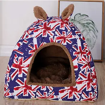 

High 1pc Kennel Dog Sleeping Bed Removable Foldable Cat House Warm Soft Nest Four Seasons Universal LG66