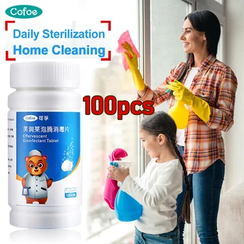 

Cofoe 84 Disinfectant Tablets Effervescent Tablets 100 Tablets Bleaching of Clothes Domestic Sterilization Medical Disinfection
