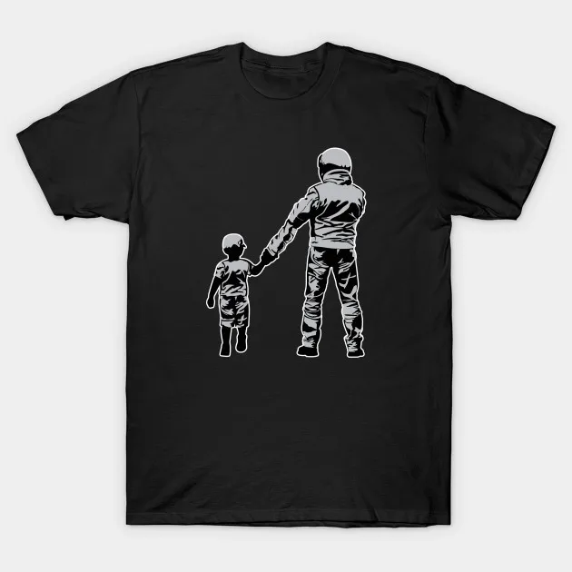 Men t-shirt Motorbike Rider Dad Motocross Extreme Sports Motorcycle Son And Dirt Bike Gift by psykograf(1) tshirt Women t shirt | Мужская