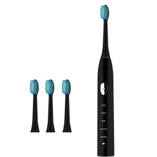 5 режимов звуковая перезаряжаемая электрическая зубная щетка Водонепроницаемая с 4 сменными головками для взрослых детей Мягкая зубная щетка для волос es