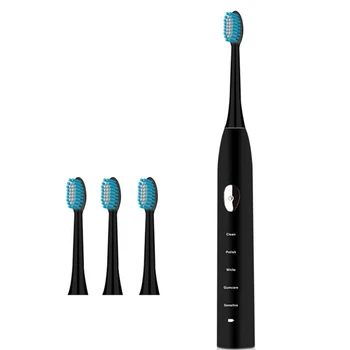 

5 Modes Sonic Rechargeable Electric Toothbrush Waterproof with 4 Brush Replacement Heads For Adult Kids Soft Hair Toothbrushes