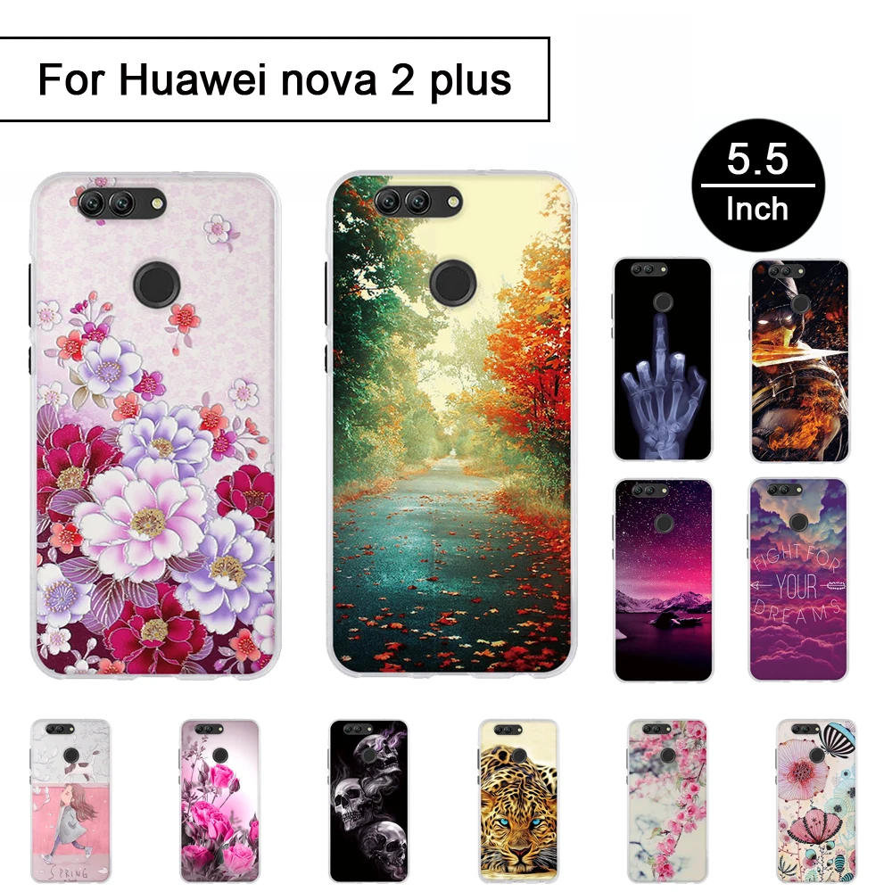 Мягкий чехол из ТПУ для Huawei NOVA 2 Plus чехлы 3D стерео задняя крышка телефона