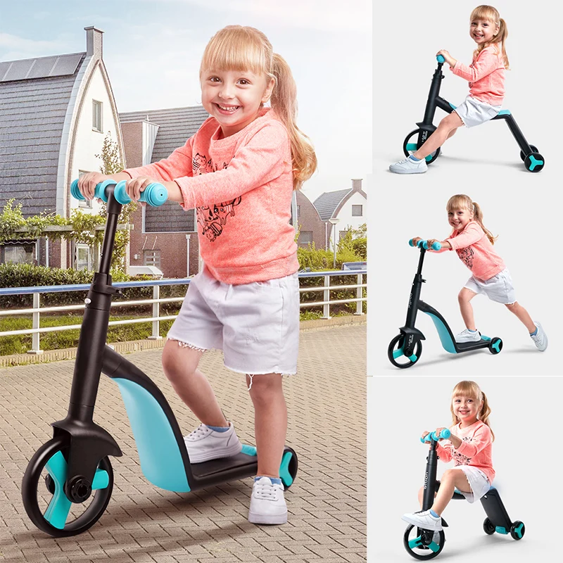 Multi-fonction enfants Scooter Tricycle bébé 3 en 1 tour de vélo d'équilibre sur des jouets