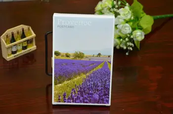 

French Lavender Boxed Postcard Collection Art Lenticular Recycled Recordable 143*93mm30pcs