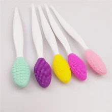 2 шт. силиконовая щетка для очистки лица отшелушивающая угревая лицевая Чистящая инструмент TK-ing