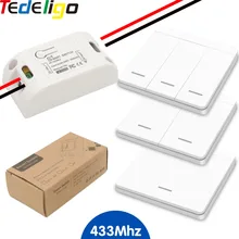 Banda 1/433 del modulo del ricevitore di ca 110V 220V 1ch 10A del commutatore di telecomando senza fili di 2/3 Mhz RF per la stanza del CorridorRoom della lampada di Celling di SmartHome
