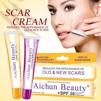 

Acne Scar Removal Cream Gel Skin Repair Face Cream Spots Acne Treatment Anti Wrinkle Whitening Facial Cream Stretch Mark +SPF 30