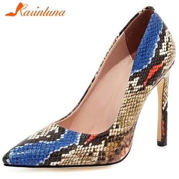 

KARINLUNA Party High Thin Heels Pumps Cool Wild Pointed Toe Pumps Women 2020 Spring New Colorful Evening Shoes Woman