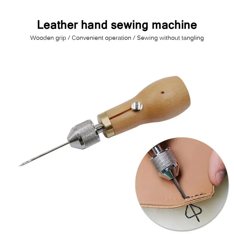 Профессиональный Дизайн Металл+ дерево кожаный инструмент DIY Speedy Stitcher шитье шило набор инструментов кожа парус и холст ремонт
