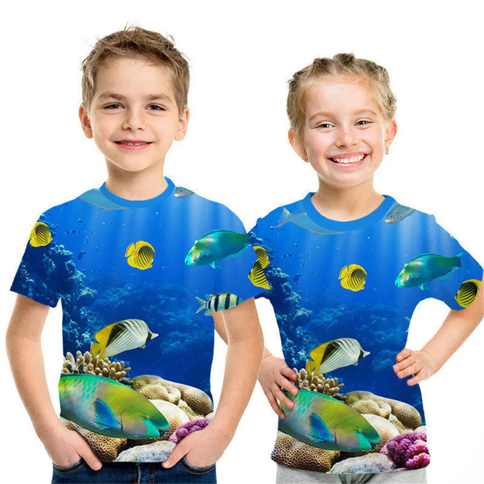 Kids Fishing T-shirt Quick-drying Clothes 3d Printing T Shirt Children's  Clothing Boys And Girls Sun Protection Fishing Shirt