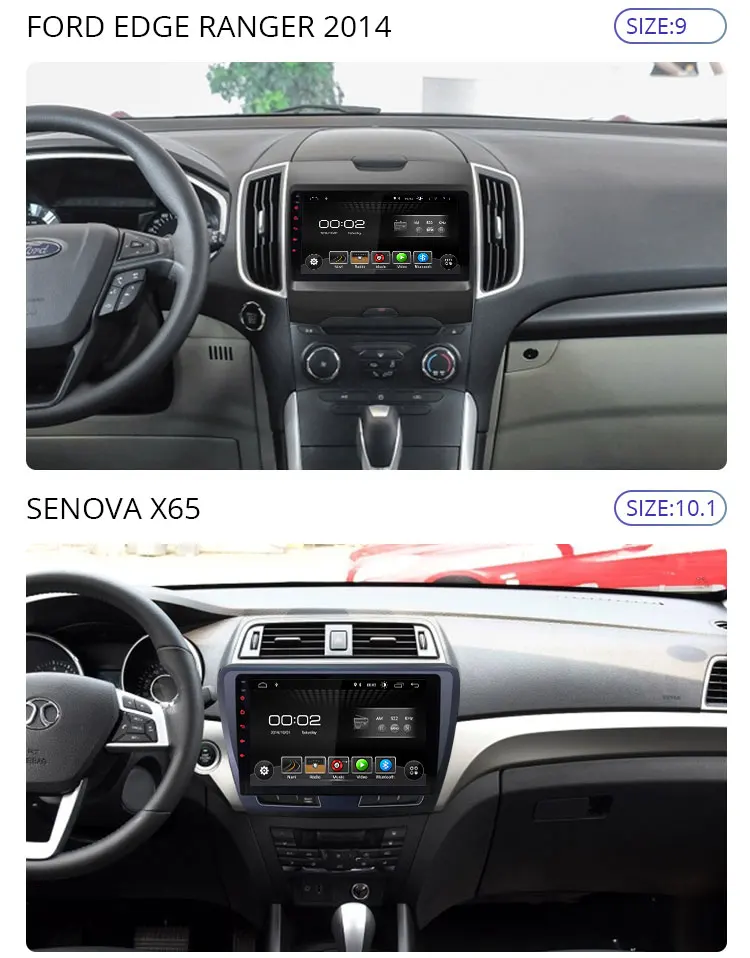 Besina Android 9,0 Автомобильный мультимедийный плеер для Ford aurus wifi gps навигация 1 Din автомагнитола стерео 2G+ 32G аудио