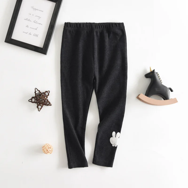 

Bunny Printed GIRL'S Leggings Outer Wear 19 Autumn New Style Crawler Pure Cotton 100-140 Code Cute Trousers