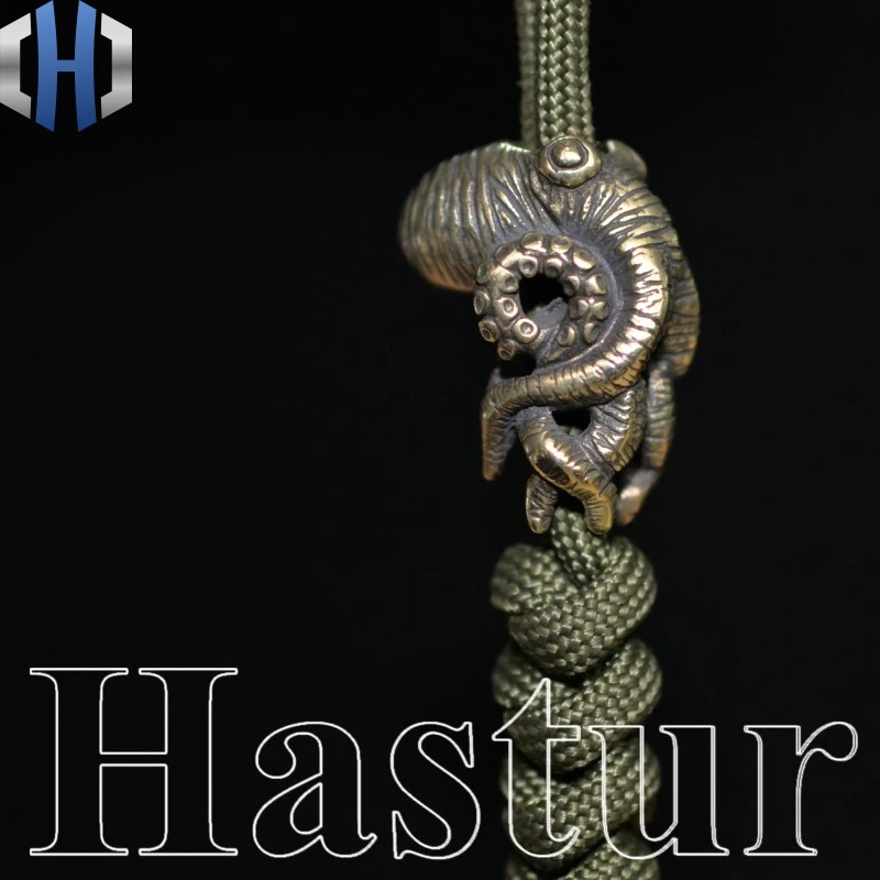 Octopus Knife Beads Brass Squid Beads Umbrella Rope Pendant Vintage Copper Paracord Beads DIY Survival Paracord Beads