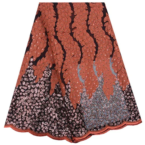 Синяя африканская сухая кружевная ткань высокое качество нигерийская кружевная ткань с блестками французская кружевная ткань для вечерние платья 1798 - Цвет: As Picture