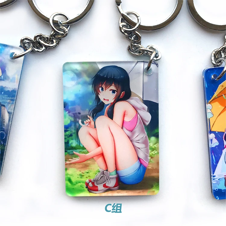 06 Аниме Tenki no Ko Weathering with you Amano Hina Morishima Hodaka Косплей акриловый брелок сумки кулон брелок подарки - Цвет: 06