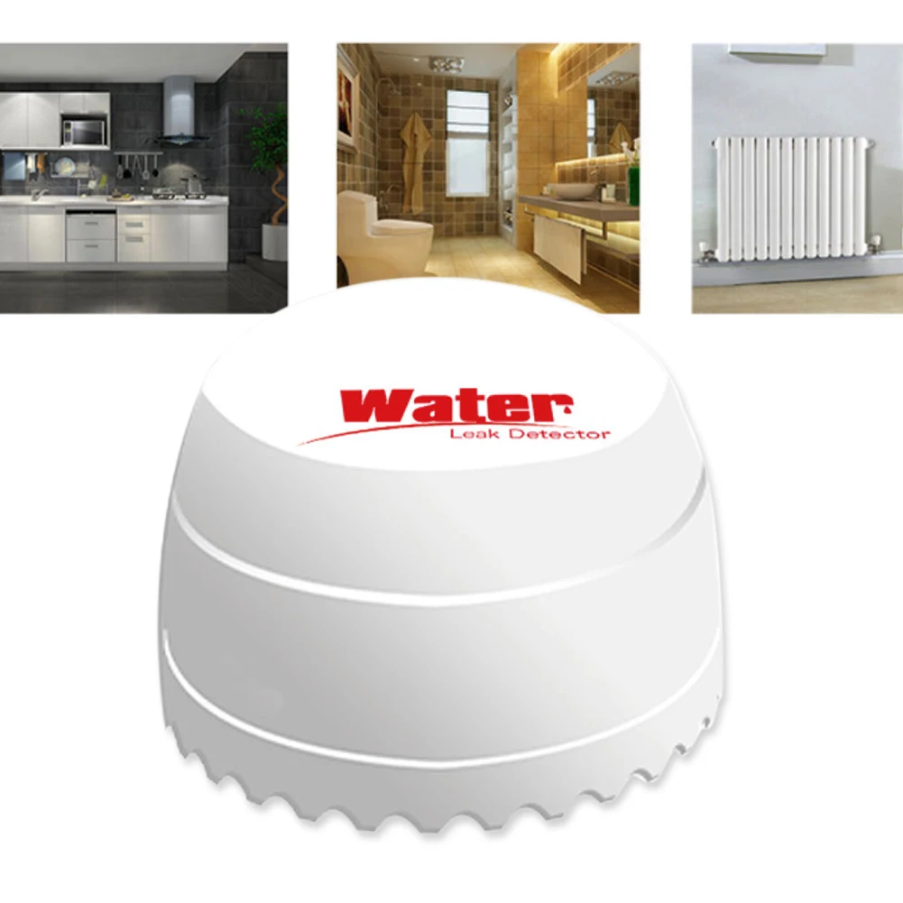 

Home Security Alarm Flood Sensitive ABS Wireless Alert Water Leak Detector System Independent Smart Overflow Sensor Warning