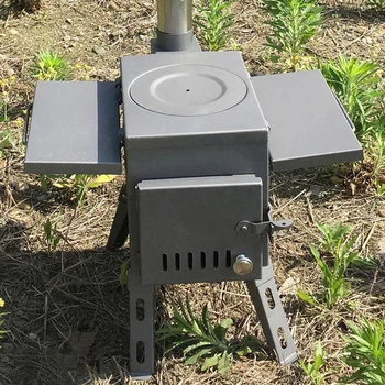 

Portable Tent Wood Burning Stove with Pipe Multipurpose Camping Heating Wood Burning Stove for Tents Shelters and Camping
