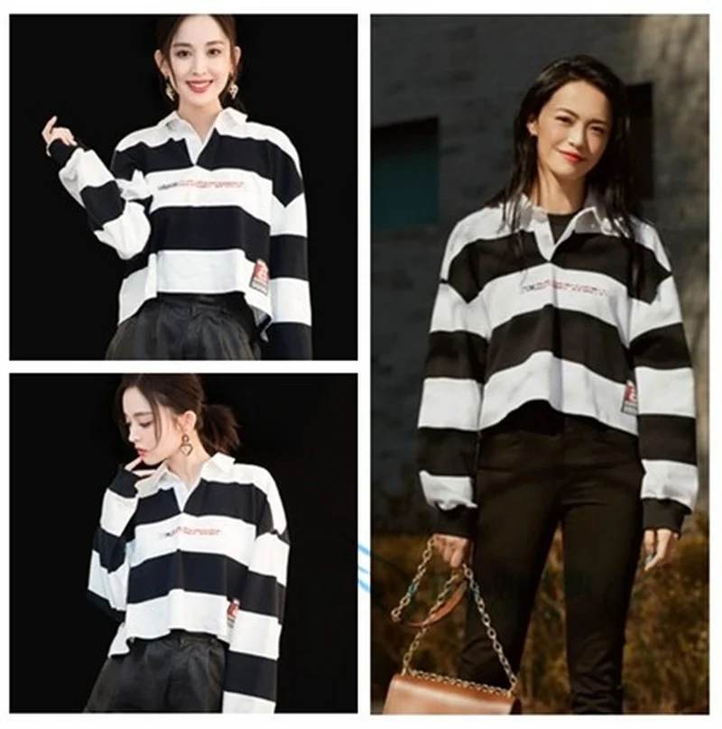 2020 Women's Polo Turn-down Collar Long Sleeve