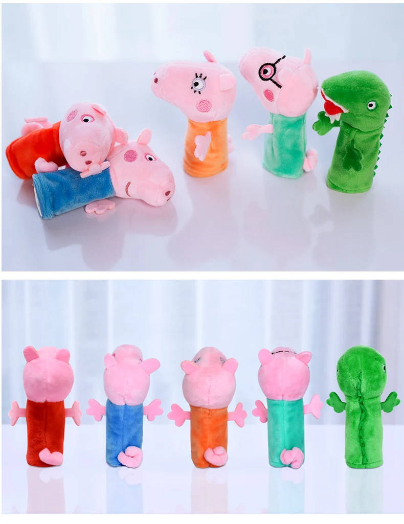 Peppa Свинья пальчиковая кукла Peppa Джордж папа Мамуля динозавр детская игрушка высокое качество горячая распродажа