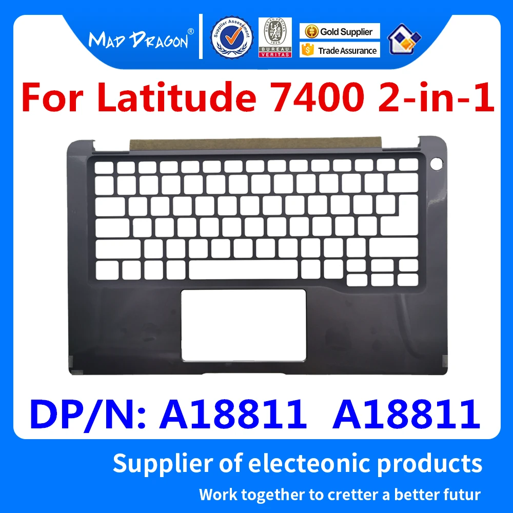 Ноутбук Упор для рук верхняя крышка чехол сборки Клавиатура чехол C shell серебро для Dell Latitude 7400 2-в-1 A18811 A18811