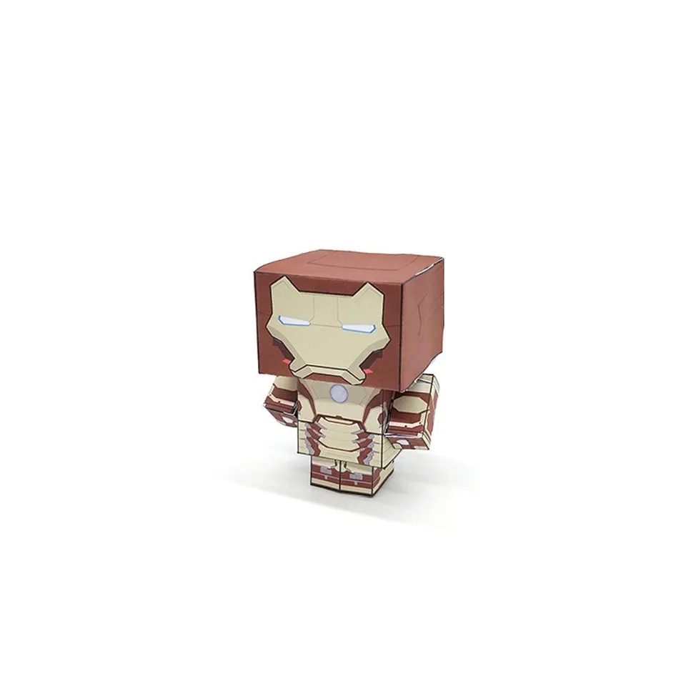 Нет клея Marvel Мстители Железный человек Марка-42 Складная 3D бумажная модель бумажное ремесло Аниме Фигурка DIY Cubee дети взрослые ремесленные игрушки CS-002
