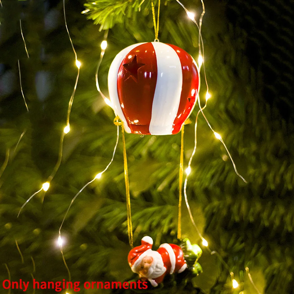 

Home Ornaments Closet Air Balloon Tree Ceramic Decorative Christmas Pendant Light Battery Powered Hanging Wall Santa Claus