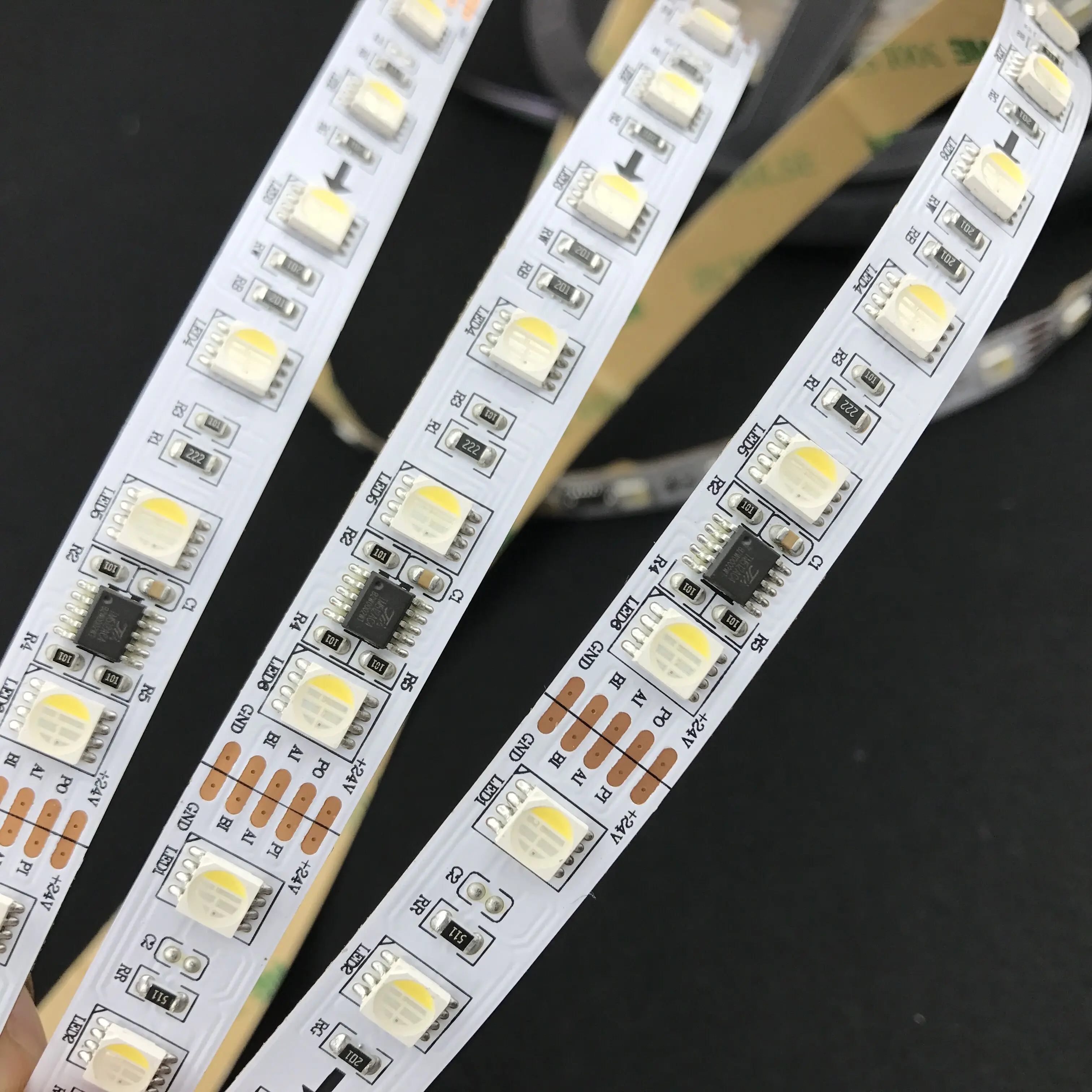 5 м DC24V светодиодный RGBW Стандартный DMX512 цифровой полосы 60 s/m 10 пикс./м не