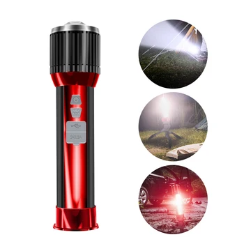 

BRELONG Super Bright LED Flashlight Multifunctional Mobile Phone Charging Torch with Red Light Side Light