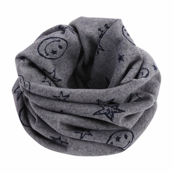 Children Kids Scarf Scarves Warm Loops Neckerchief Smile Face Stars For Winter NOV99