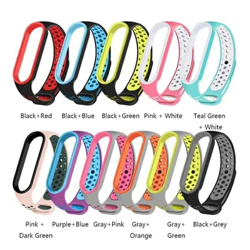 

Abundant Suitable Smartwatch Strap Silicone Two-color Watchbrand Anti-sweat Sports Breathable Strap for Xiaomi Brand 5 TXTB1