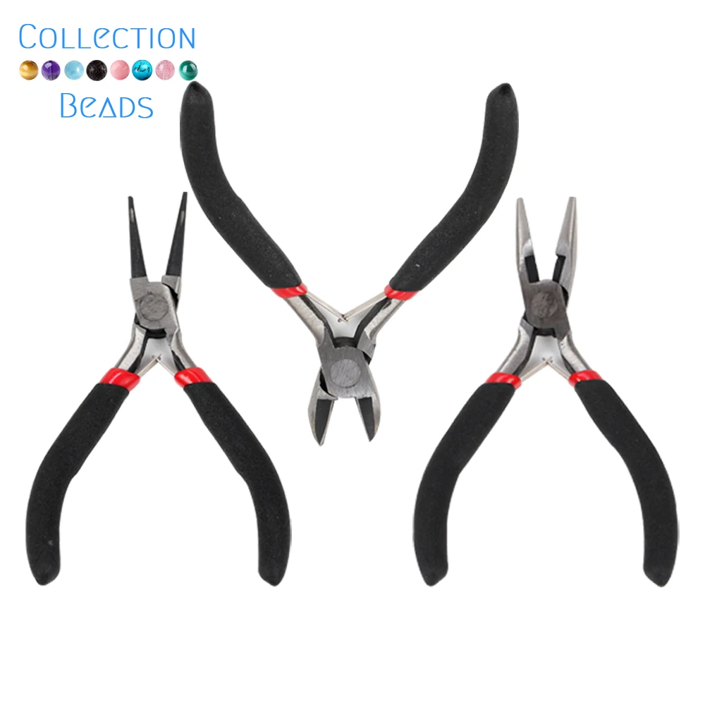 

3 Pcs Stainless Steel Needle Nose Pliers Jewelry Making Hand Tool Black