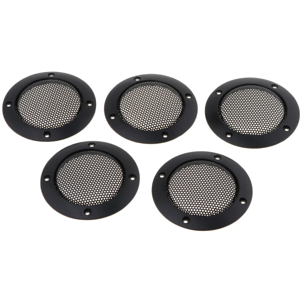 5 Pack 5 Inch Car Audio Speaker Metal Black Grill Cover Guard Protector Grille Universal