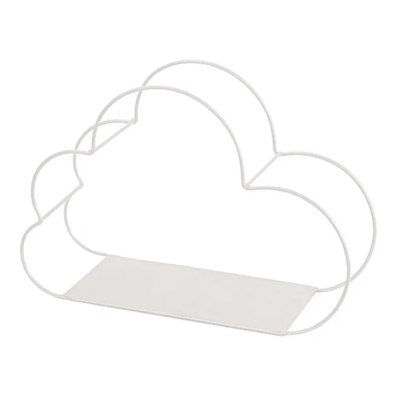 Stijl Cloud Vorm Muur opkneping доска Metalen Muur Drijvende доска Opbergrek Beeldjes дисплей Ambachten Planken домашний декор - Цвет: White