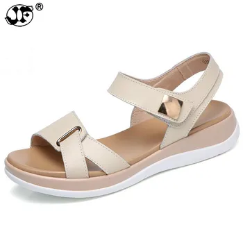 

2019 New Summer Women's Sandals Leather Sandals Female Size Leather Sandals Open toe Fish Mouth Casual Shoes Slippers Footwear h