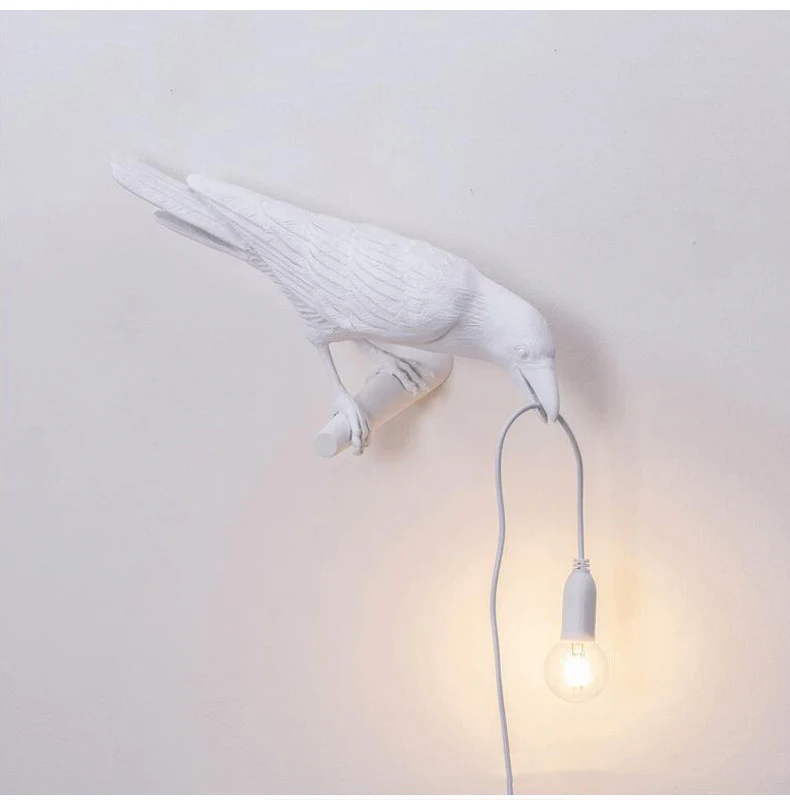 black wall lights Nordic Resin Bird Wall Lamp Foyer Parlor Bedroom Bedside Sconce Creative Animal Decoration Table Lamp Corridor Aisle Night Light kitchen wall lights